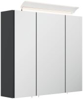 POSSEIK Spiegel mit Beleuchtung 70 grafit 70,0 x 17,0 x...