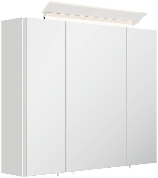 POSSEIK Spiegel mit Beleuchtung 75 weiß glanz 75,0 x 17,0 x 62,0 cm