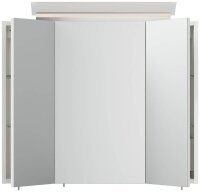 POSSEIK Spiegel mit Beleuchtung 75 weiß glanz 75,0 x 17,0 x 62,0 cm