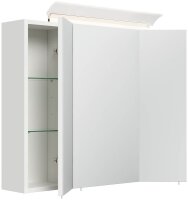 POSSEIK Spiegel mit Beleuchtung 75 weiß glanz 75,0 x 17,0 x 62,0 cm
