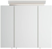 POSSEIK Spiegel mit Beleuchtung 75 weiß glanz 75,0 x 17,0 x 62,0 cm