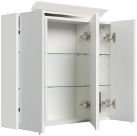 POSSEIK Spiegel mit Beleuchtung 75 weiß glanz 75,0 x 17,0 x 62,0 cm