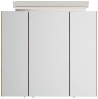 POSSEIK Spiegel mit Beleuchtung 70 eiche gold 70,0 x 17,0 x 62,0 cm