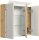 POSSEIK Spiegel mit Beleuchtung 70 eiche gold 70,0 x 17,0 x 62,0 cm