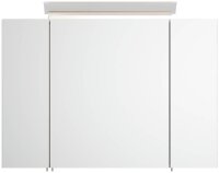 POSSEIK Spiegel mit Beleuchtung 90 weiß glanz 90,0 x 17,0 x 62,0 cm
