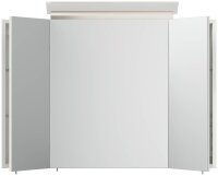 POSSEIK Spiegel mit Beleuchtung 90 weiß glanz 90,0 x 17,0 x 62,0 cm