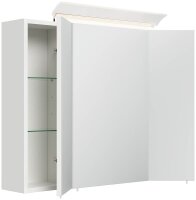 POSSEIK Spiegel mit Beleuchtung 80 weiß glanz 80,0 x 17,0 x 62,0 cm