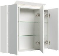 POSSEIK Spiegel mit Beleuchtung 80 weiß glanz 80,0 x 17,0 x 62,0 cm