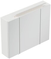 POSSEIK Spiegel mit Beleuchtung 80 weiß glanz 80,0 x 17,0 x 62,0 cm