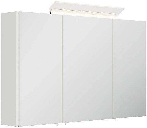 POSSEIK Spiegel mit Beleuchtung 100 weiß glanz 100,0 x 17,0 x 62,0 cm