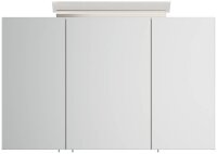 POSSEIK Spiegel mit Beleuchtung 100 weiß glanz 100,0 x 17,0 x 62,0 cm