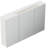 POSSEIK Spiegel mit Beleuchtung 100 weiß glanz 100,0 x 17,0 x 62,0 cm