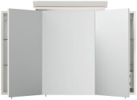POSSEIK Spiegel mit Beleuchtung 100 weiß glanz 100,0 x 17,0 x 62,0 cm