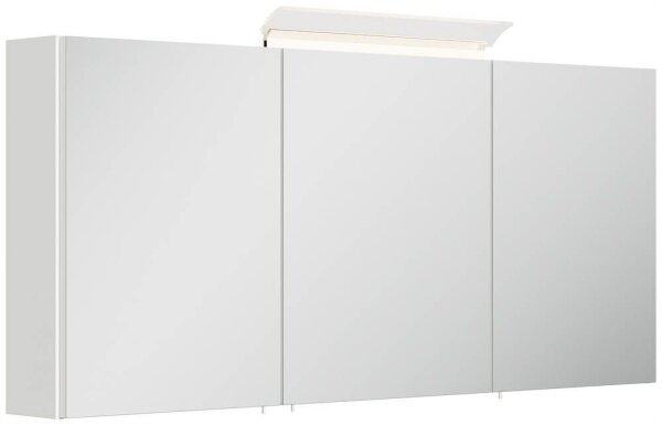 POSSEIK Spiegel mit Beleuchtung 140 weiß glanz 140,0 x 17,0 x 62,0 cm
