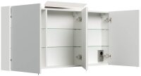 POSSEIK Spiegel mit Beleuchtung 140 weiß glanz 140,0 x 17,0 x 62,0 cm