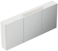 POSSEIK Spiegel mit Beleuchtung 140 weiß glanz 140,0 x 17,0 x 62,0 cm