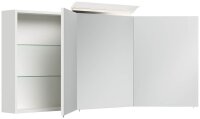 POSSEIK Spiegel mit Beleuchtung 140 weiß glanz 140,0 x 17,0 x 62,0 cm