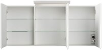 POSSEIK Spiegel mit Beleuchtung 140 weiß glanz 140,0 x 17,0 x 62,0 cm