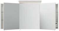 POSSEIK Spiegel mit Beleuchtung 140 weiß glanz 140,0 x 17,0 x 62,0 cm