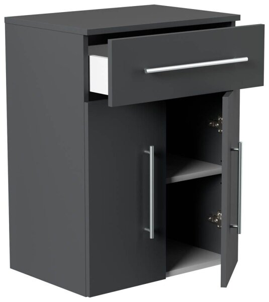 POSSEIK Bad-Hängeschrank LEVANA XL grafit 53,0 x 36,6 x 70,5 cm