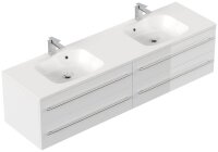 POSSEIK Waschbecken mit Unterschrank GEANT 180 weiß glanz 180,0 x 49,6 x 44,0 cm