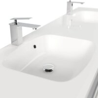 POSSEIK Waschbecken mit Unterschrank GEANT 180 weiß glanz 180,0 x 49,6 x 44,0 cm