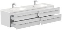 POSSEIK Waschbecken mit Unterschrank GEANT 180 weiß glanz 180,0 x 49,6 x 44,0 cm