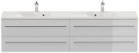 POSSEIK Waschbecken mit Unterschrank GEANT 180 weiß glanz 180,0 x 49,6 x 44,0 cm