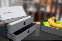 HAN Schubladenbox Smart Box plus ALLISON  granite grey 1100-19D, DIN A5 mit 3 Schubladen, 1 St.