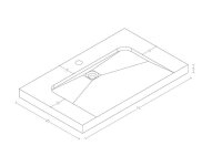 POSSEIK Waschbecken mit Unterschrank WHITE YAMO 75 grafit 75,0 x 45,0 x 50,0 cm