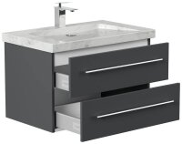 POSSEIK Waschbecken mit Unterschrank WHITE YAMO 75 grafit 75,0 x 45,0 x 50,0 cm