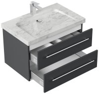 POSSEIK Waschbecken mit Unterschrank WHITE YAMO 75 grafit 75,0 x 45,0 x 50,0 cm
