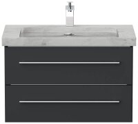 POSSEIK Waschbecken mit Unterschrank WHITE YAMO 75 grafit 75,0 x 45,0 x 50,0 cm