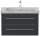 POSSEIK Waschbecken mit Unterschrank WHITE YAMO 75 grafit 75,0 x 45,0 x 50,0 cm