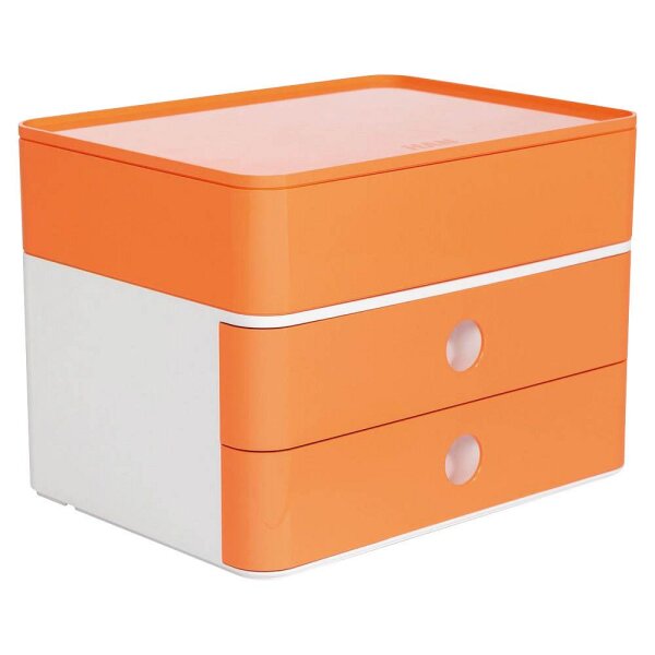 HAN Schubladenbox Smart Box plus ALLISON  apricot orange 1100-81, DIN A5 mit 3 S  ( 1100-81 )