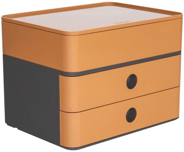 HAN Schubladenbox Smart Box plus ALLISON  caramel brown 1100-83D, DIN A5 mit 3 Schubladen, 1 St.