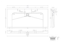 POSSEIK Waschbecken mit Unterschrank YAMO 100 eiche gold 100,0 x 45,0 x 50,0 cm