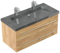 POSSEIK Waschbecken mit Unterschrank YAMO 100 eiche gold 100,0 x 45,0 x 50,0 cm
