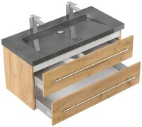 POSSEIK Waschbecken mit Unterschrank YAMO 100 eiche gold 100,0 x 45,0 x 50,0 cm