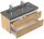 POSSEIK Waschbecken mit Unterschrank YAMO 100 eiche gold 100,0 x 45,0 x 50,0 cm