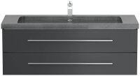 POSSEIK Waschbecken mit Unterschrank YAMO 130 grafit 130,0 x 45,0 x 50,0 cm