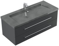 POSSEIK Waschbecken mit Unterschrank YAMO 130 grafit 130,0 x 45,0 x 50,0 cm