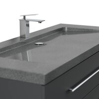 POSSEIK Waschbecken mit Unterschrank YAMO 130 grafit 130,0 x 45,0 x 50,0 cm