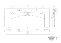 POSSEIK Waschbecken mit Unterschrank WHITE YAMO 130 eiche...