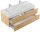 POSSEIK Waschbecken mit Unterschrank WHITE YAMO 130 eiche gold 130,0 x 55,0 x 50,0 cm