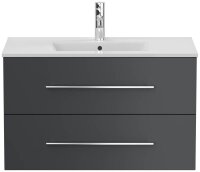 POSSEIK Waschbecken mit Unterschrank HOMELINE 90 grafit 91,0 x 46,5 x 55,8 cm