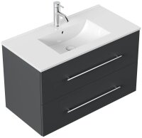POSSEIK Waschbecken mit Unterschrank HOMELINE 90 grafit 91,0 x 46,5 x 55,8 cm