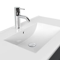POSSEIK Waschbecken mit Unterschrank HOMELINE 90 grafit 91,0 x 46,5 x 55,8 cm