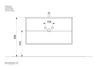 POSSEIK Waschbecken mit Unterschrank HOMELINE 100...