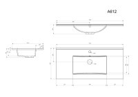 POSSEIK Waschbecken mit Unterschrank HOMELINE 100 weiß glanz 101,0 x 47,0 x 57,8 cm